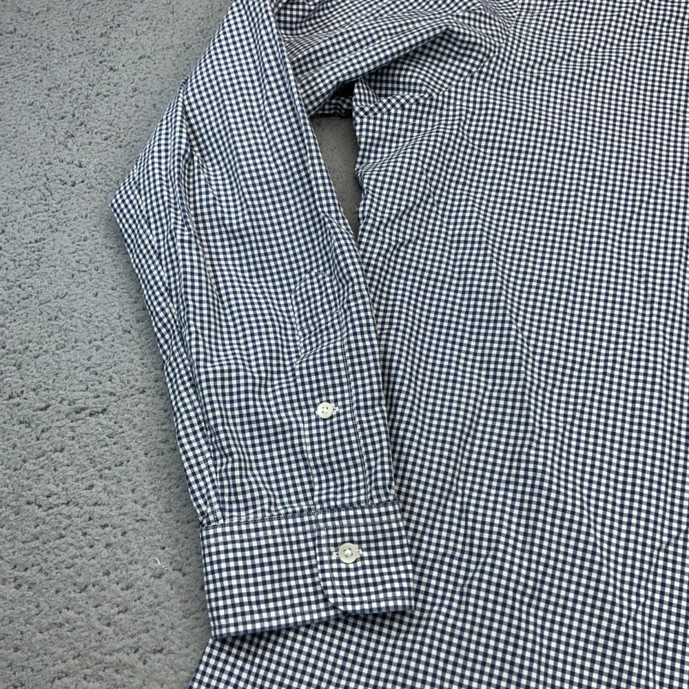 Polo Ralph Lauren Shirt Mens XL Navy Gingham Custom Fit Button Down Preppy
